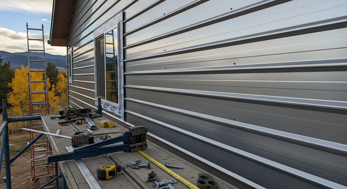 Metal siding installed on residential home exterior in Colorado